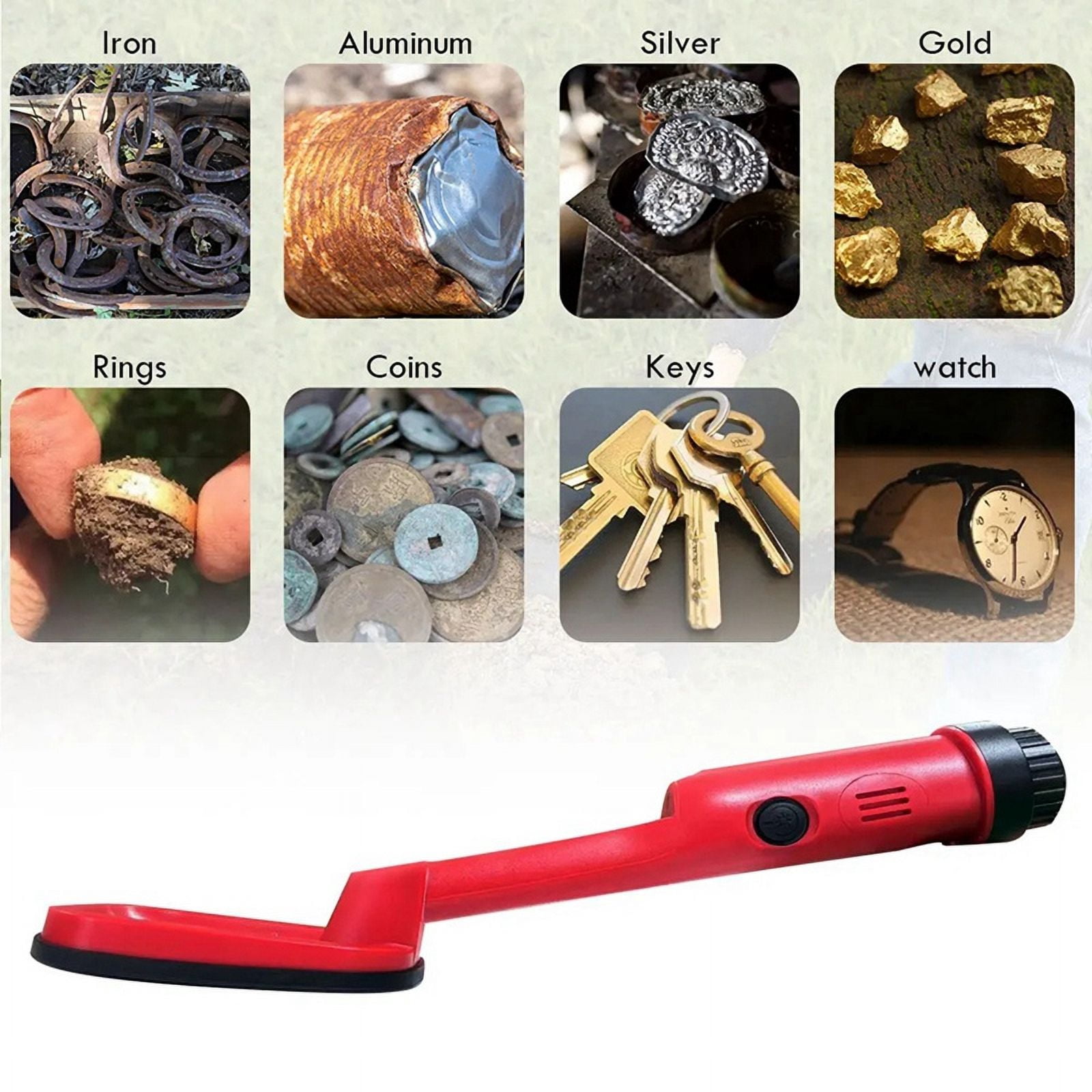 GT120 Handheld Diving Metal Detector Pinpointer Pointer Probe Waterproof Metal Pinpointing 4.2Inch Search Coil Orange