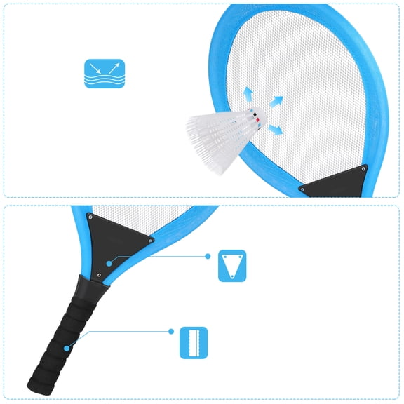 SOPOTUTU 8-Piece Outdoor Portable Badminton Racket Set for Kids, Assorted Colors, Lightweight Sports Gear