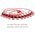 thumbnail image 3 of Soidarity Tendedero de ropa a prueba de viento para interiores y exteriores, tendedero elástico para ropa con clavijas, herramienta para colgar, carpas Rojo Soidarity OD023674-01, 3 of 6