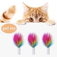 thumbnail image 3 of 3 Pcs Auto Stick Feathers Replacement Head Interactive Electric Cat Toys Assorted Teaser Refills Replacement Teaser for Cat Toy 3Pcs, 3 of 6