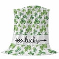 thumbnail image 6 of Saint Patrick's Day Blanket Soft Cozy Warm Throw Blanket for Couch, Plush Fuzzy Flannel Fleece Blankets for Sofa, Spring Lucky Shamrocks Grass Bed Blankets Lightweight Gifts for Women, 32"x48", 6 of 9