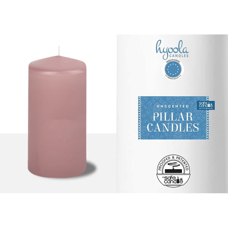 Pillar Candles Lavender Unscented Dripless 2" x 4" 4-Pack photo 3