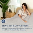 thumbnail image 4 of CGK Linens 4-Piece Luxury Bamboo Cooling Sheet Set - Full Size 100% Bamboo Derived Rayon Premium Bed Sheets, Light Grey, 4 of 7