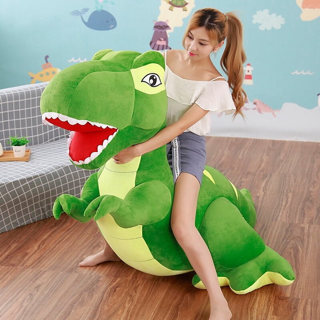 45-110cm Stuffed Animal Cartoon Dinosaur Huge Tyrannosaurus Rex Plush Dolls Toys Kids Children Boys Classic Gift Dropshipping zhangmengya LED