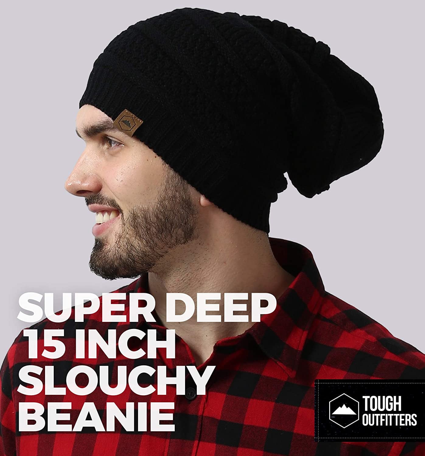 Slouchy Winter Beanie Knit Hats for Men 