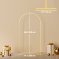 thumbnail image 3 of Outsunny 7FT x 4FT Gold Wedding Arch, Backdrop Stand with U-Shaped Stakes, 3 of 10