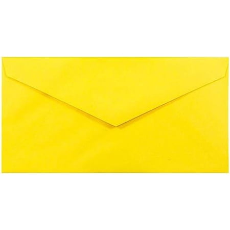 monarch colored envelopes - 3 7/8 x 7 1/2 - yellow recycled - 100/pack