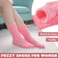 thumbnail image 4 of FANGQIULI Womens Fuzzy Socks Cozy Fluffy Winter Warm Slipper Socks Microfiber Soft Home Sleeping Socks, 4 of 6