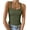 Army Green, variant on Womens Summer Sleeveless Racerback Casual Basic Square Neck Camisole Ribbed Fitted Tank Top S-XL