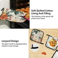 thumbnail image 4 of Flowers and Insects 5 Pcs Kitchen Set Heat Resistant Oven Mitts and Non-Slip Pot Holders with Adjustable Cooking Apron, 4 of 6
