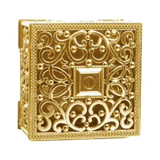 serony Plastic Hexagonal Square Gift Box Wedding Favor Case Exquisite Appearance Large Capacity Smooth Lovely Candy Boxes for Chocolate Gold Square