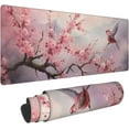 thumbnail image 2 of Spring Cherry Blossom Mouse Pad - Floral Bird Gaming Mouse Pad Flowers Mouse Mat Pink Sakura Flower Desk Pad Animal Keyboard Pad Mouse Mat 31.5x11.8 Inch, 2 of 6