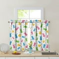 thumbnail image 4 of Easter Kitchen Curtains Valances 3 Piece Set,Spring Bunny Chick Hello My Peeps Rod Pocket Short Kitchen Tier Curtain Over Sink Window,Cute Farmhouse Cafe Curtains for Holiday Decor 36 Inch, 4 of 7