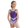 thumbnail image 2 of iiniim Gymnastics Leotard Girls Dance Sleeveless Tank Ballet Unitard One-Piece Bodysuit A Purple 8, 2 of 7