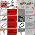 thumbnail image 3 of Juego de ganchos para techo sprookber hechas de acero inoxidable 304 con anillas y ganchos de cierre, 3 of 7