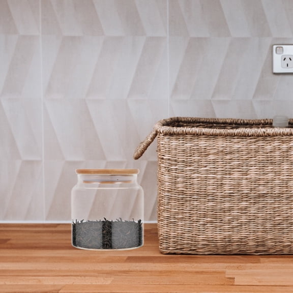 SOPOTUTU Airtight Glass Storage Jar Set - Cylinder Shape, Sealed Container for Kitchen Pantry Organization