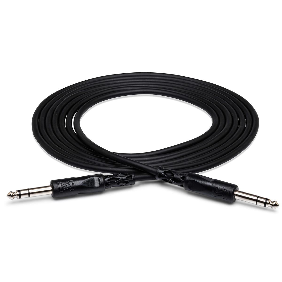 Hosa Technology 2x Stereo 1/4" Male Phone to 1/4" Male Phone TRS Cable, 15'