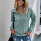 thumbnail image 5 of Sudadera con capucha de manga larga con bolsillo y cremallera para mujer, 5 of 8