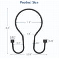thumbnail image 5 of TABGIME Balanced Glide Brushed Matte Black Rustproof Metal Shower Curtain Rings Double Hooks, 12 Count-Decorative Cylinders, 5 of 5