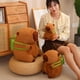 thumbnail image 5 of Capybara-juguete de peluche de simulación de Capibara con mochila de tortuga, muñeco esponjoso de animales de peluche, colgante de burbuja, regalo divertido para niños y niños, 5 of 5