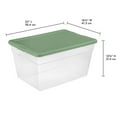 thumbnail image 3 of Sterilite 56 Quart Stackable Storage Container Tote, Crisp Green, 8 Pack, 3 of 10