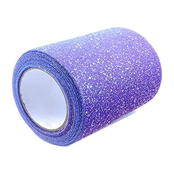 Bearachild Rollo de tul Tela brillante Tules Red Artesanía Lentejuelas iris Rollos Vestido transpirable Decoraciones Traje Azul Púrpura Type3 NO3