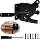 thumbnail image 1 of Pestillo de puerta Pestillo de puerta de acero inoxidable Palanca de gravedad automática Pestillo de puerta negro automático Cerradura de puerta de jardín con tornillos para puerta de madera y puerta, 1 of 5
