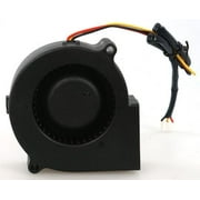 AD7512LB(2A) Tubeaxial Blower, 12VDC, 6.9CFM, 3-15" Leads with Connection, 76 mm L x 76 mm W x 30 mm H, By Adda From USA