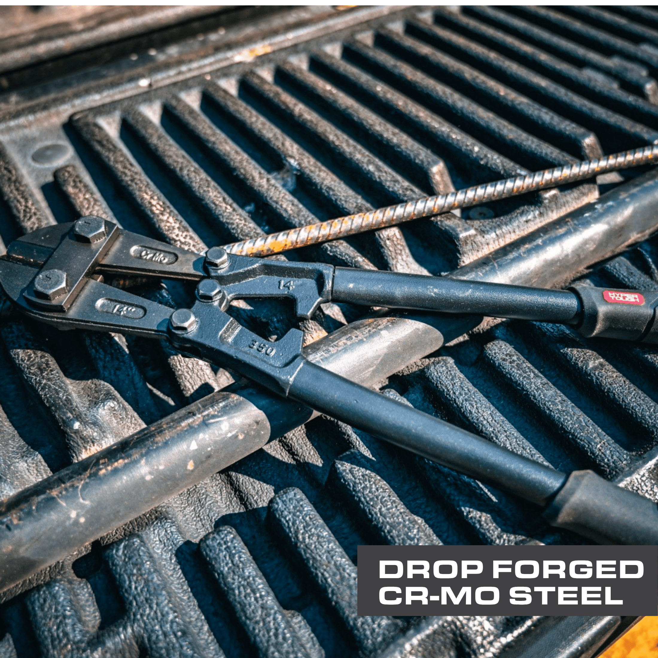 Hyper Tough 14 in Heavy-Duty Bolt Cutter with Comfort Grip Handles