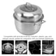 thumbnail image 3 of Utensilios de cocina de acero inoxidable, desero apilable de múltiples capas conta de vidrio templado, Olla de multiuso para verduas, mariscos, inducción, gas, estufa, 3 of 7