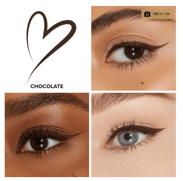 Too Faced Better Than Sex Chocolate Eyeliner - Easy Glide Waterproof Liquid Eyeliner, 0.6ml