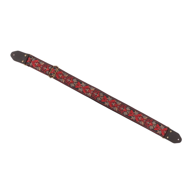 Guitar Strap,Embroidered Vintage Floral Pattern Braces For Acoustic Electric