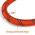 thumbnail image 3 of ZOUYUE Rope Dog Leash 5 FT with Comfortable Padded Handle, Highly Reflective Threads Dog Leash for Large/Medium Dogs, 1/2 inch, Multi-Color, 3 of 5