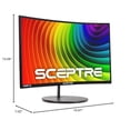 thumbnail image 2 of Sceptre Curved 27" FHD 1080p Gaming Monitor R1500 98% sRGB HDMI VGA 75Hz Altavoces incorporados, máquina de cambio de luz azul negro (serie C278W-1920RN), 2 of 2