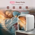 thumbnail image 3 of 5 L Mini Fridge for Dorm, Small Bedroom Refrigerator Led Mirror Door with 3-Mode, Cooler & Warmer, White, 3 of 6