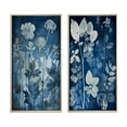 thumbnail image 2 of Designart "Vintage Botanicals Faded Blue Wildflowers V" Abstract Botanicals Framed Wall Art Set Of 2 - Modern Blue Gallery Wall Frame Set For Home Decor, 2 of 6