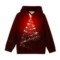 thumbnail image 5 of SERTG Big Kids Christmas Holiday Print Hoodie Long Sleeve Round Neck Pullover Casual Top for Boys and Girls 4-14 Years(Multicolor,11-12 Years), 5 of 6