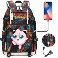 thumbnail image 5 of Nuevo Jigglypuff Psyduck, mochilas escolares USB para adolescentes, mochila de viaje para ordenador portátil para hombres y mujeres, mochilas escolares para niñas y niños, mochilas para libros, 5 of 5