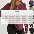 thumbnail image 3 of AUNVITO Womens Round Neck Sweaters Solid 3D Floral Knit Long Sleeve Pullover Tops Fall Winter Outfits, 3 of 6