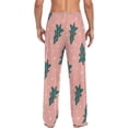 thumbnail image 7 of FREEAMG Men's Pajama Pants with Pockets Sleepwear Lounge Pants Stretch Casual Christmas Trees Pink, 7 of 7