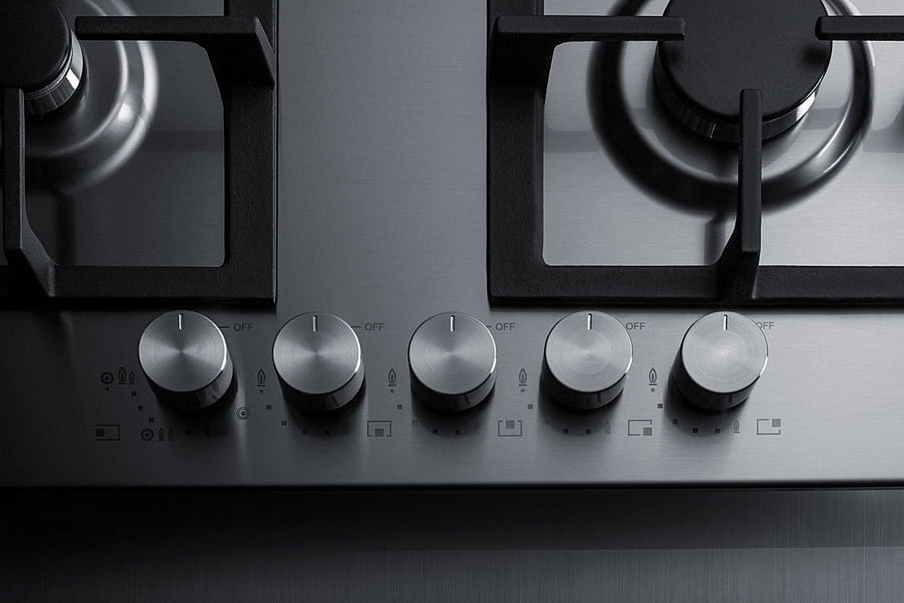34" Wide 5-Burner Propane Gas Cooktop In Stainless Steel