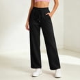 thumbnail image 4 of Diufon Sweatpants for Women Baggy Drawstring High Waist Fleece-lined Pants Fall Winter Warm Pants with Pockets, 4 of 7