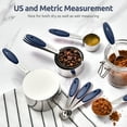 thumbnail image 4 of U-Taste 18/8 Stainless Steel Measuring Cups and Spoons Set: 10 Pieces Metal Stacking Kitchen Baking Cooking Food Measure Set 5 Cups 5 Spoons with Strengthened Weld Joints (Midnight Blue), 4 of 10