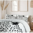 thumbnail image 6 of Ambesonne Tattoo Duvet Cover Sets, Leopard Big Cat Spots, 2-King, White and Black, 6 of 7