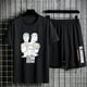 thumbnail image 2 of Slam Dunk-chándales de verano para hombre, Camiseta de algodón con estampado de Anime, pantalones cortos, trajes de gran tamaño, ropa deportiva de baloncesto, conjuntos de entrenamiento, 2 of 3