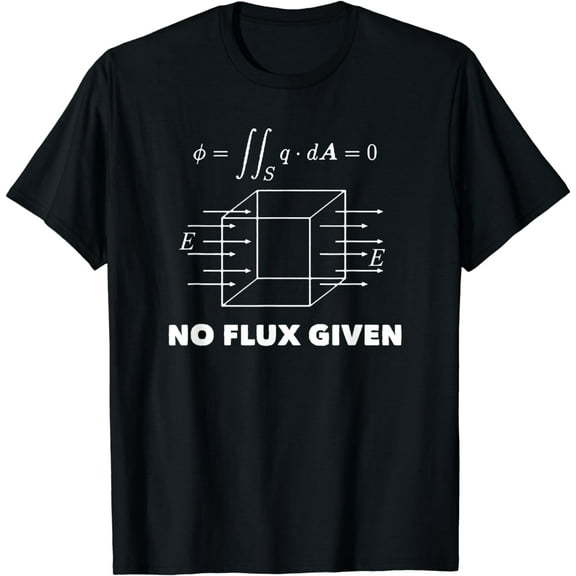 Physics Shirt, No Flux Given Physics Science Funny Creative Graphic T-Shirt