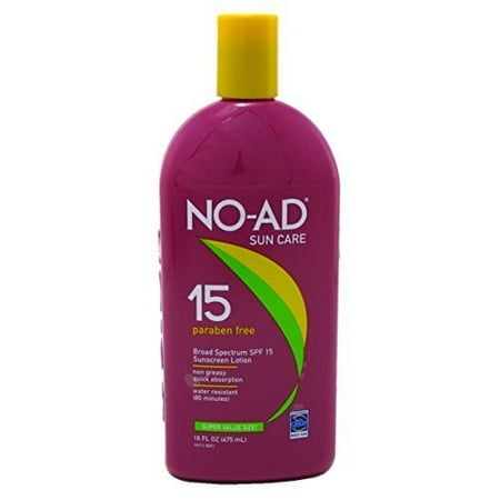 NO-AD Sun Care SPF15 Paraben Free Sunscreen Lotion 16
