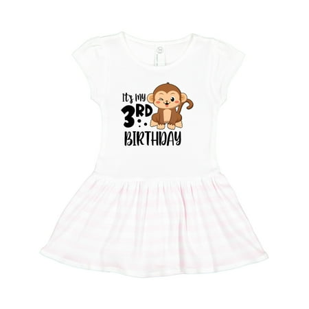 

Inktastic Monkey Its My 3rd Birthday Gift Toddler Girl Dress