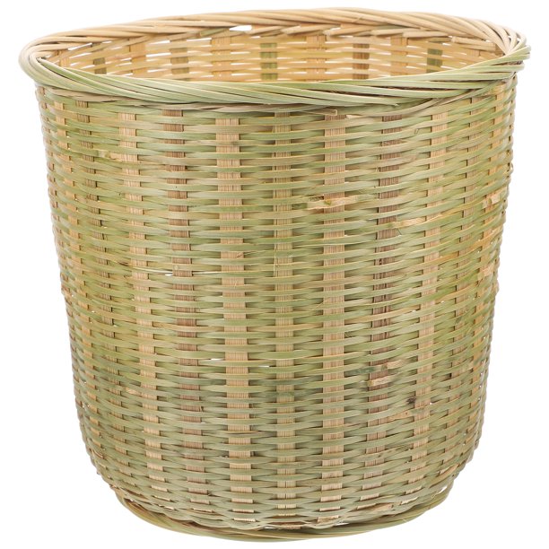 Cesta tejida de bambú para el hogar, cesta tejida, contenedor de almacenamiento multifuncional