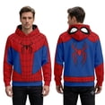 thumbnail image 4 of 3D Printed Superhero Spider Zip Up Jacket Casual Loose Fit Long Sleeve Outerwear Sweatshirt with Pockets Coat for Anime Comic Cosplay Daily Streetwear, 4 of 4